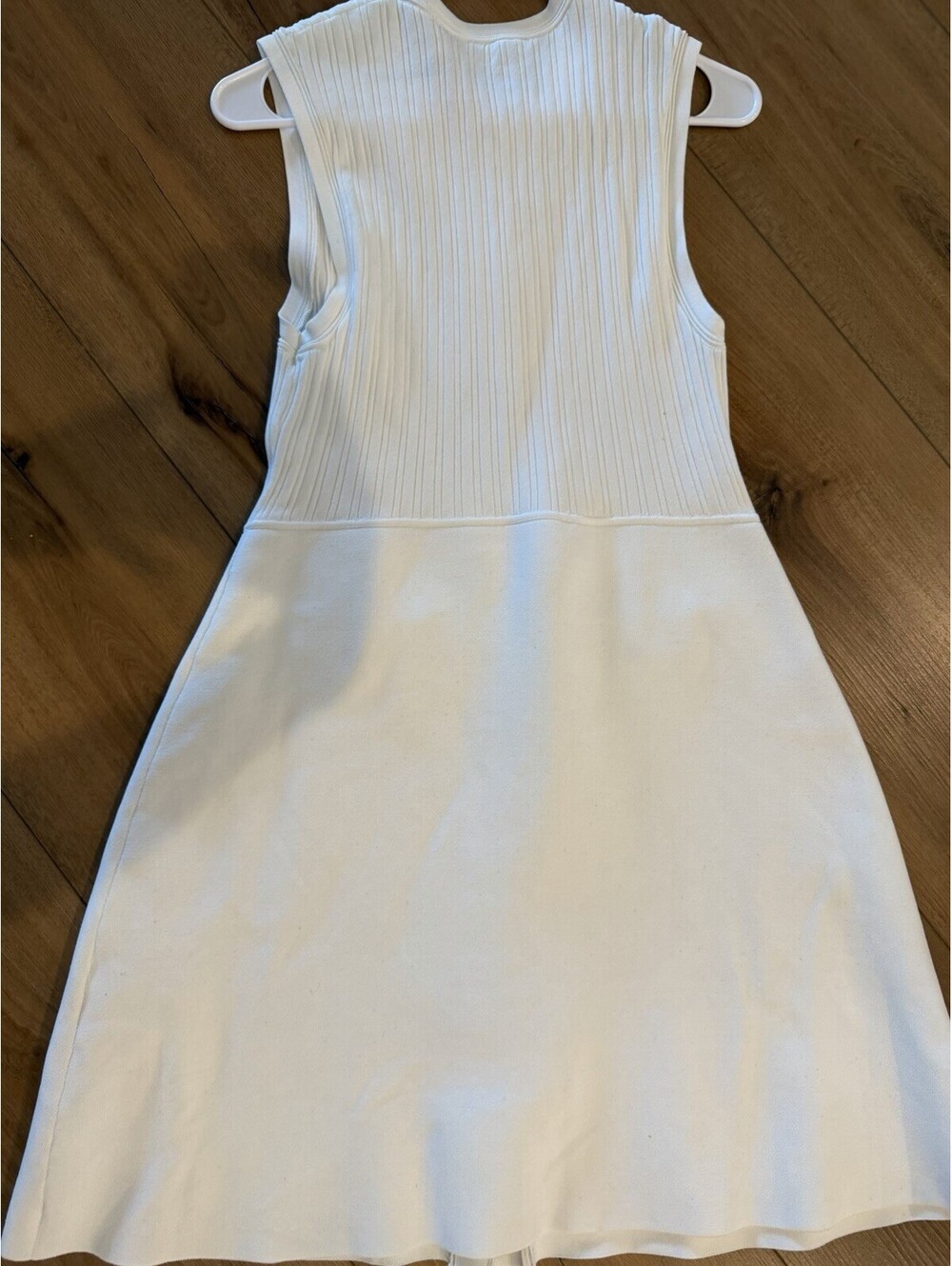 Sandro White Rib Knit Mini Dress Small/medium SUCH A BEAUTY $293 - Picture 9 of 14